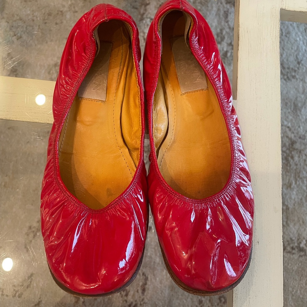 Lanvin Red Ballet Flats